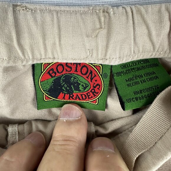 BOSTON TRADES SHORTS MEN'S ,EDIUM BEIGE KHAKI CARGO DRAWSTRING BEACH RELAXED - Picture 2 of 16